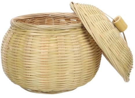 Eierkorb Zum Sammeln Bambusgeflochtener Korb Mit Deckel, Eieraufbewahrungskorb, Rattan, Für Die Lebensmittelaufbewahrung In Der Küche Zu Hause Eierkörbchen