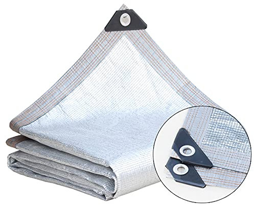 Aluminet Bâche d'ombrage en maille durable avec œillets, résistante aux UV et imperméable, pour voiture, chien, serre - 3 x 6 m