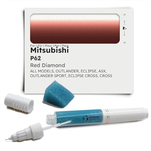 Genuine Colors Lackstift RED Diamond P62 für Mitsubishi Rot Outlander Eclipse ASX Sport Cross