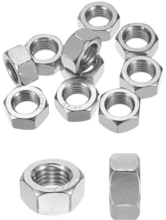 M METERXITY 10-Pack Tuercas Hexagonales Métricas M20 X 2.5mm Roscas Acero Inoxidable Tuerca Hexagonal Tuerca Métrica para Maquinaria/Automóvil/Reparación/Industrial