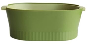 Set scolapasta 2 in 1, bacinella di scarico a doppio strato Set scolapasta in plastica Lavaggio di frutta e verdura Cestello scolapiatti per insalata di pasta Pulizia delle bacche (Green Large)