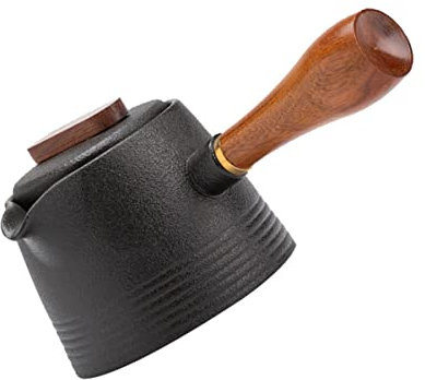 PRETYZOOM Tetera De Negra Pintada Mano Elegante Tetera Para Cocinar Té Caliente Para Decoración De Mesa Salón