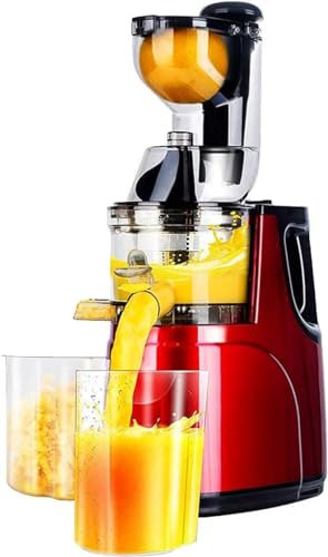 ZJFJMBD Máquina exprimidora automática Comercial de Prensa en frío, exprimidor de separación de residuos de Jugo de Gran Calibre, Potente exprimidor Masticador para Frutas y Verduras Enteras