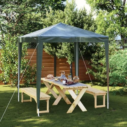 Myheimly Profi Partyzelt UV-beständig Wasserbeständig Pavillon Festzelt Gartenpavillon Gartenzelt Garten Zelt Bierzelt Grün,2 x 2 m