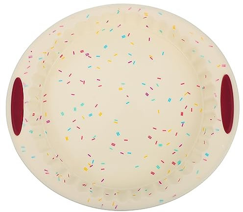 Warmhm Silicone Savarin Cake Mold 12-inch Non-Stick Dessert Ring Mold Candy Color DIY Baking Pan for Homemade Cheese Savarin and