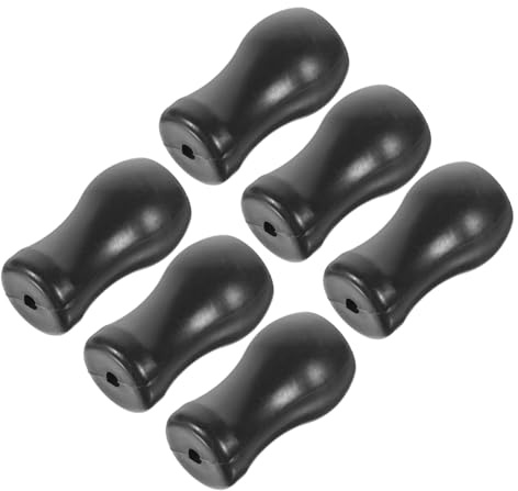 VALICLUD Pomelli per Cordini Tende in PVC Nero 6 Pezzi estremità di Tiro per Corde di Trazione Tende da Finestra Accessori Ricambio e Veneziane Resistenti e per Uso Domestico