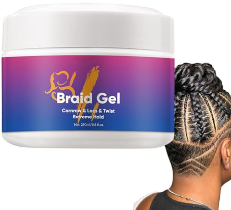 Styler Fixer Flechtgel - Haarstylinggel 250ml - Kantenpaste Creme Styling Für Twists Kinder Frauen Männer Haarpflege