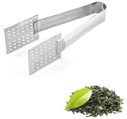 Tea Bag Squeezer Tongs, Stainless Steel Tea Bag Holder, Effective Tea Tool for Easy Extraction, Tea Bag Strainer Clip, Tea Bag Tongs for Gripping Loosing Leaf Tea Bags Ice Sugar Cubes
