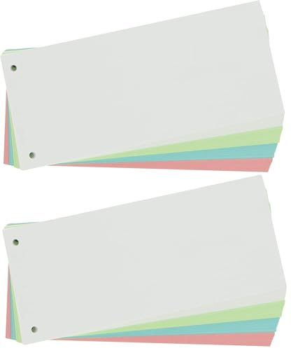 Oxford Trennstreifen, aus Karton, gelocht, 190 g/m², 4 Farben (4 Farben, 200 Stück)