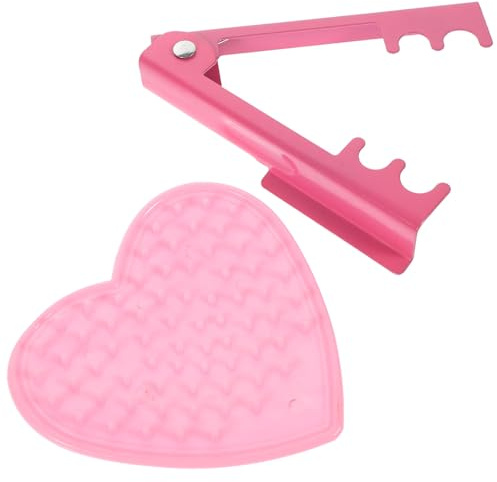 Homoyoyo Équeuteur de Roses 2 Pièces Outil pour Enlever Épines et Feuilles de Rosier Coupe-Épine en Métal Rose 14 CM Équeutoir Cœur en Plastique Usage Fleuriste et Jardinage