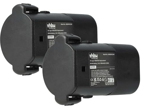 vhbw 2X Akku kompatibel mit Moser Arco 1854 Serie Schermaschine (1800 mAh, 2,4 V, NiMH)