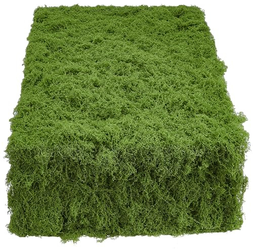 INFUNLY Artificial Moss Mat 19.7x78.7 Green Moss Table Runner Fake Mossy Sheet Roll Waterproof Grass Carpet Blanket Christmas Fake Mossy Table Runner for DIY Fairy Garden Floral Wedding Decor