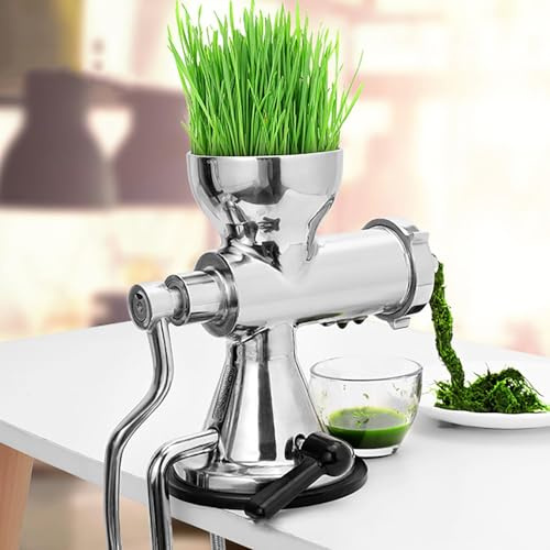Prensa manual para extracción de jugo, fácil de limpiar y mantener, ideal para pasto de trigo y productos frescos