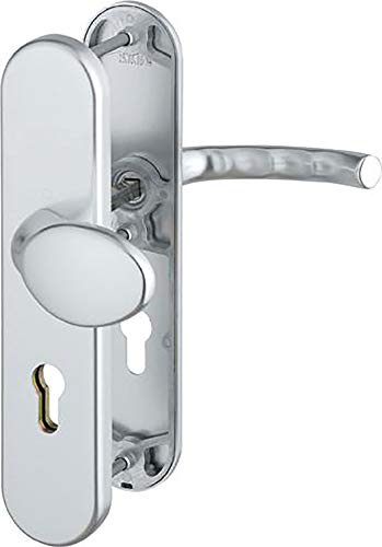 HOPPE Aluminium Schutz LangschildWechsel Garnitur für Außen/Wohnungsabschluss Türen 72 mm, natur ,76G/3331/3410/1710