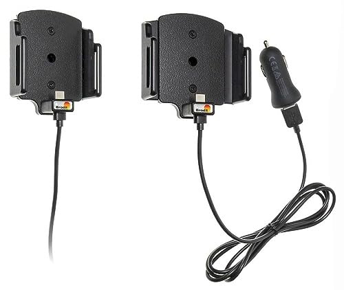 Brodit Gerätehalter 521840 | Made IN Sweden | mit Ladefunktion für Smartphones - universell einsetzbar, Schwarz