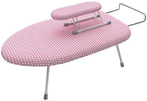 RANRANHOME Mini Table à Repasser de Table avec Pieds pliants, Housse en Coton Easy Unpick Wash 60x37CM