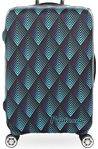 Hayisugal elastische Kofferschutzhülle extra Dicke Kofferhülle mit Reißverschluss Kofferüberzug Kofferschutz Kofferbezug Reisekofferabdeckung Koffer Cover Schutz, Geometrie-1, XL (29-32 Zoll)