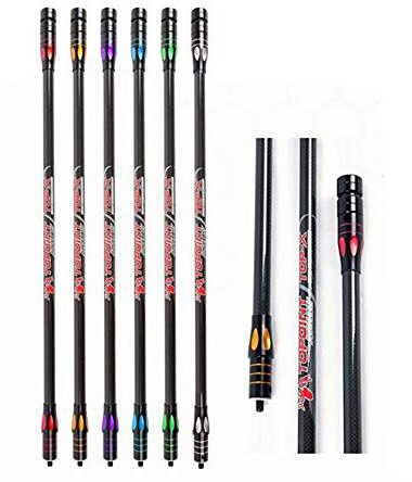SHARROW Bogen Stabilisator Stange 18 24 27 30 34 Hauptstange Extender Main Bar Stoßdämpfer Dämpfung Balance Bar Hauptpol Schalldämpfer für Compound Recurve Bogen (Rot, 24)