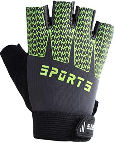 Guanti sportivi a mezze dita per bambini, guanti traspiranti e antiscivolo, guanti da ciclismo antiurto per equitazione, moto, bici, campeggio, escursionismo, arrampicata, fitness, protezione UV
