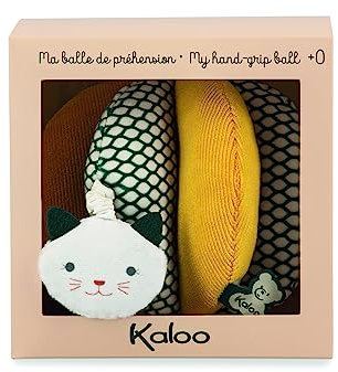 KALOO - Stimuli - Mein 1. Greifball - Vibrationsfunktion - Entwicklungsspielzeug für Motorik und Handhabung - 12 cm - Weicher, Waschbarer Stoff - ab Geburt, K971601