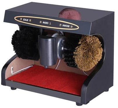 SXYKXYDL Cireuse à Chaussures électrique, cireuse à Chaussures Automatique, cireuse à Chaussures Horizontale à Induction, Noire et dorée