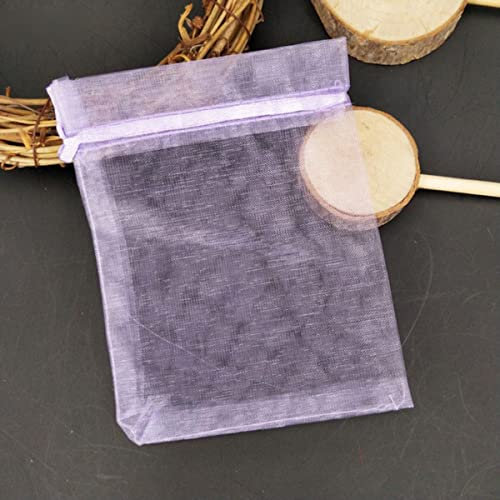 SAMCRY 50 Stück 30 x 40 35 x 50 große Organzabeutel Schmuckverpackung Geschenk Süßigkeiten Hochzeit Party Goodie Verpackung Gefälligkeiten Beutel Drawable Bags-lila,10x15cm -SH314-50,Andere