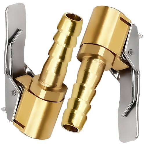 2 Stück Autoventil Hebelstecker Air Chuck,Hebelstecker Autoventil,8mm | Auto Ventilstecker für Reifenventile mit Ventilgewinde,Reifen Ventil Luftpumpe Clip,Druckluft Ventilstecker,Messing