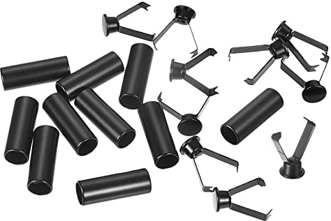QUARKZMAN 10pcs Métal Chaussure Dentelle Astuces, DIY Lacets Réparation Remplacement Tête Métal Cordon Corde Obturateur Corde Fermoir Fin Obturateur pour Lacets Chapeau Corde, Mat Noir