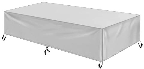 Flyace Abdeckung Gartenmöbel Wasserdicht 220x100x75cm Multi Größe Abdeckplane Gartenmöbel 600D Schutzhülle Gartenmöbel Abdeckung Winterfest Sets Tische und Stühle