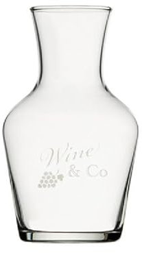 Caraffa da vino stile Carafon 0,5L - Mini brocca da personalizzare con incisione laser per logo, testo... [bottiglia di vetro]