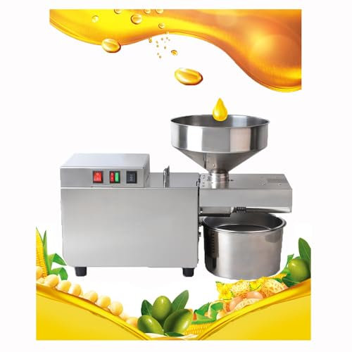 mini frantoio olive cinesePressa per olio veloce per uso domestico pressa per olio a caldo e freddo intelligente completamente automatica di piccole e medie dimensioni in acciaio inossidabile(Color:a)