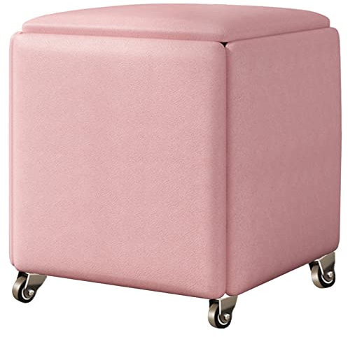 5 in 1 Aufbewahrungshocker Magic Cube – Multifunktions-Küchensofa, stapelbarer Hocker mit Rollen, gepolsterter Sitz & Metallrahmen – Nesting Chair perfekt für kleine Räume – funktional und stilvoll