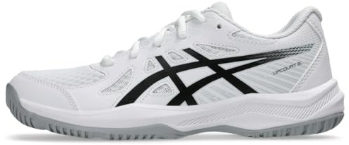 ASICS Upcourt 6 GS, Kinder, Unisex, Weiß/Schwarz, Größe 2