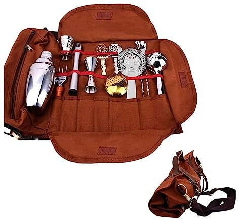 Juego de Cocktail Shaker 13 Uds. Kit De Camareros, Juego De Cócteles, Herramientas Modernas para Hacer Cócteles con Bolsa De Herramientas Coctelera Profesional Herramientas