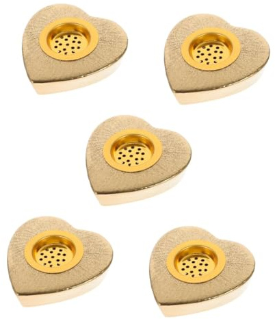 Cabilock 5pcs Heart Shape Incense Stick Holder Modern Ceramic Censer Decorative Home Ornament