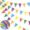 Banderines de 66 pies, banderas de puntos multicolores, guirnalda de banderines de tela de poliéster, 52 banderas impermeables, banderines reutilizables para el hogar, al aire libre, cumpleaños, boda,