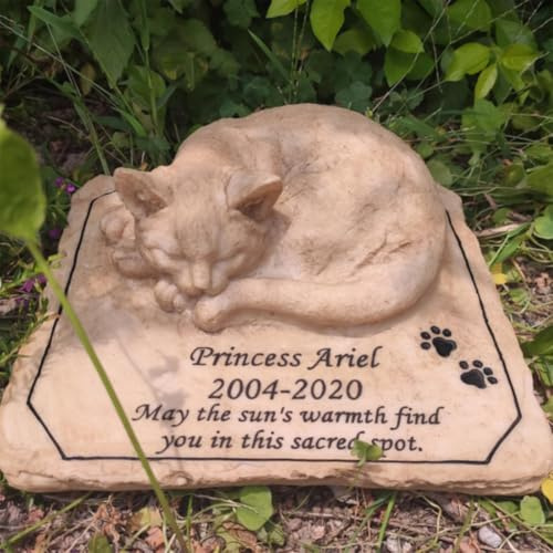 Generisch Katze Memorial Outdoor Stein Personalisierte Gedenkstein Grabstein Katze Garten Statue