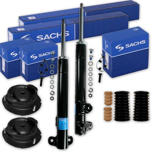 2x Sachs Stossdämpfer + Domlager+Protection Kit vorne | 115069+802459+900012 passend für W124