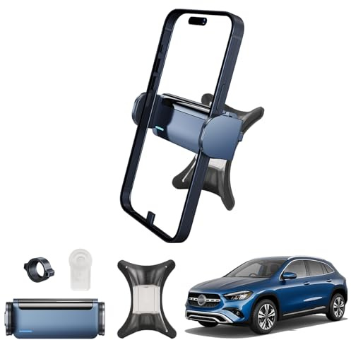 Coleya Support de Téléphone Voiture Compatible avec Mercedes Benz A-Class W177 V177 2019-2024/ GLA CLA 2020-2024, GLA Support de Téléphone Electrique, Rotation à 360°, pour Tous Smartphones 4-7