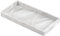 CENBEN White Marble Silicone Bathroom Vanity Tray, Rectangle Trinket Candle Tray Silicone Cosmetic Trays Dish Jewelry Trays for Soap Shampoo Perfume Towel Plant, 20.2x10.2x2CM