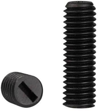 AYYSSM Vis à tête Fendue en Nylon Noir M3 M4 M5 M6 M8, Isolation Plastique, Pointe Plate, Boulon sans tête, vis sans tête(4mm,M3-100pcs)
