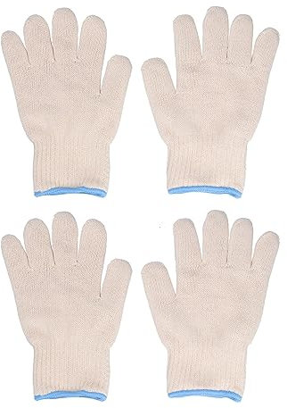 Heat Resistant Gloves Thermal Insulated Non Slip Anti Scalding Mitts for BBQ Oven Cooking and Grilling Cotton Material 26x17cm 2 Pairs