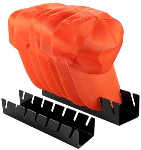 AIOUHMYM 2 Stück Basecap Halterung, Cap Halter Acryl Hutständer, Kunststoff Kappen Organizer, Huthalter für Schlafzimmer Kommoden Desktop Baseballkappen Mützen Aufbewahrung(Fasst 14 Hüte, Schwarz)