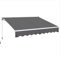 Tenda da sole a barra quadra 200x150 cm avvolgibile antracite