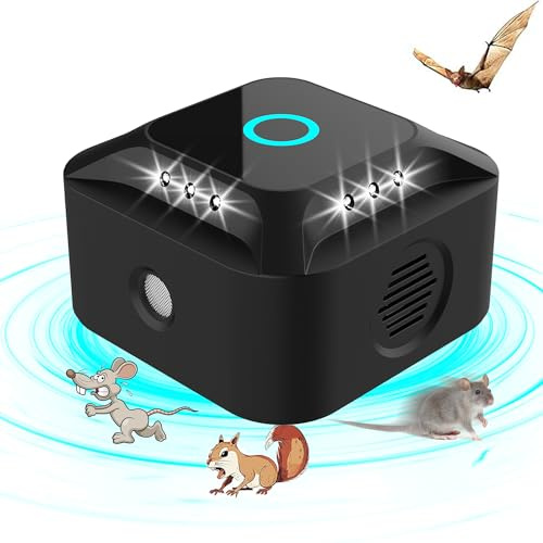 Repelente para ratones, ultrasonidos para ratas, ultrasonidos ratón con luz LED, repelente para ratones, roedores, parásitos, ratas, arañas, polillas, hormigas
