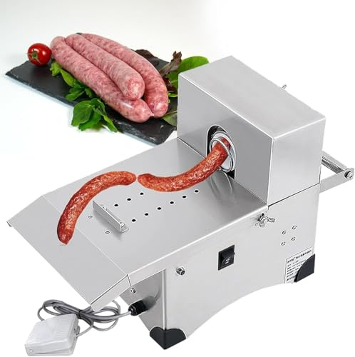 Sausage Tying Machines Sausage Stuffer Electric, Stainless Steel Electric Sausages Knotting Machine- 2 Modes, Maker Meat Stuffer Accessories For Diy Sausages, Max Diameter 50mm, For Restaurant
