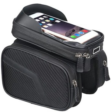 QPDDFG Fahrrad Rahmentasche Oberrohrtasche für Giant Anytour 2021, Fahrradtasche Rahmen mit Smartphone Halterung Fahrradtasche doppelte gepäckträgertasche
