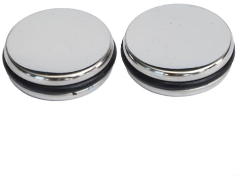 Honseadek Tapón de acero inoxidable de 35 mm para lavabo de baño, tapón de tapón a presión, tono plateado pulido, resistente a la corrosión (2 unidades)