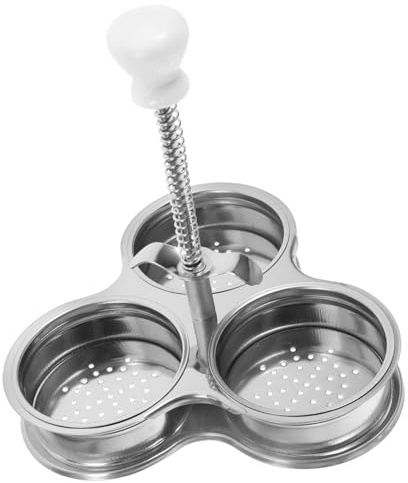 Cuociuova in Acciaio Inox per 3 Uova, Argento, Rotondo