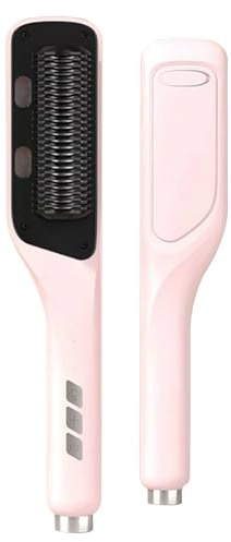 Leaqilo 3-in-1 Steam&Essential Oil Hair Straightener Brush,30s Fast Heating, 3-Level Adjustable Temp Straightening Brush, Corded Portable Anti-Scald Hair Curler,Hot Comb for Travel,Gift for Mom,Friend